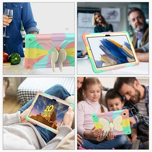 Kids Butterfly Stand Case Tough Cover Strap For Samsung Galaxy Tab A8 10.5" X200 - Picture 41 of 95