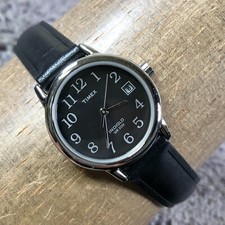 Timex Easy Reader Women Dress Indiglo Leather Quartz Analog 25mm Watch 7 1/4"