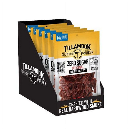 (2 pack) Tillamook Country Smoker Zero Sugar Jerky, Original, 6.5 oz - Picture 3 of 11