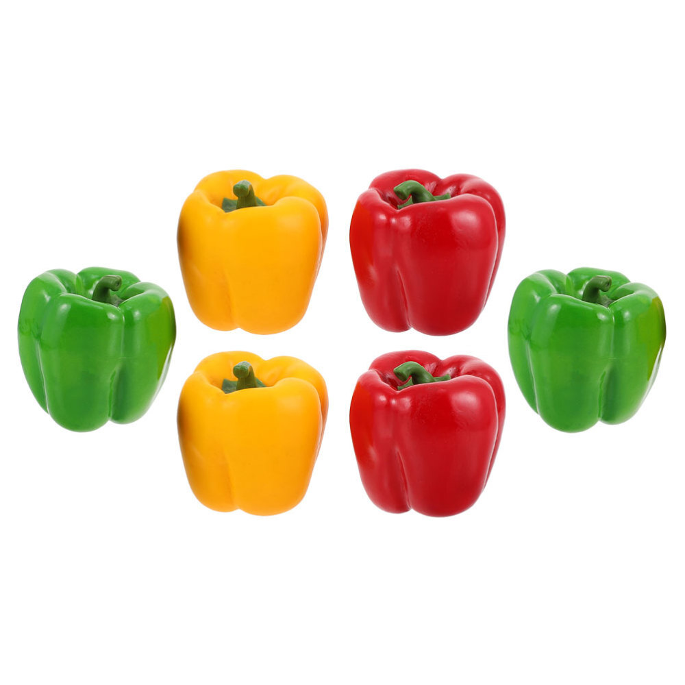 6 Pcs Simulated Vegetable Model Foam Bell Peppers Ornament False eBay