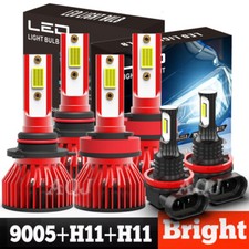 For Nissan Maxima 2009-2014 6pcs Led Headlight Highlow Fog Light Bulbs Combo