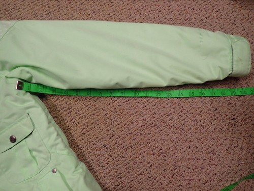 VOLCOM THERMONITE 8K HOODED SKI JACKET in Womens Small Light Lime/White Pattern - Picture 13 of 13