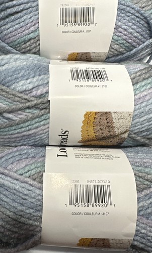 LOT of 3 CHARISMA in RAINY DAY MULTI 109yds 3.5oz Loops & Threads OEKO-TEX - Picture 3 of 4