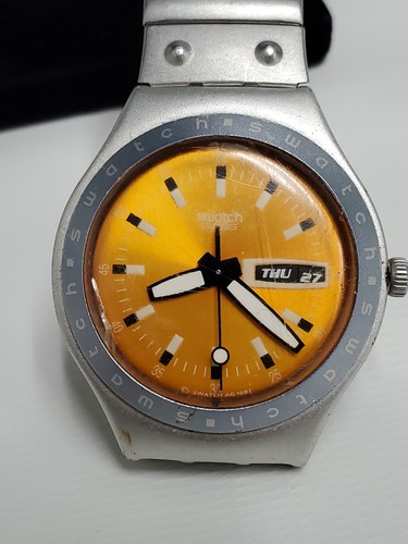 Swatch Irony Big ORANGIN' ZEST YGS7002 Very Rare. for Parts o Repair. Read