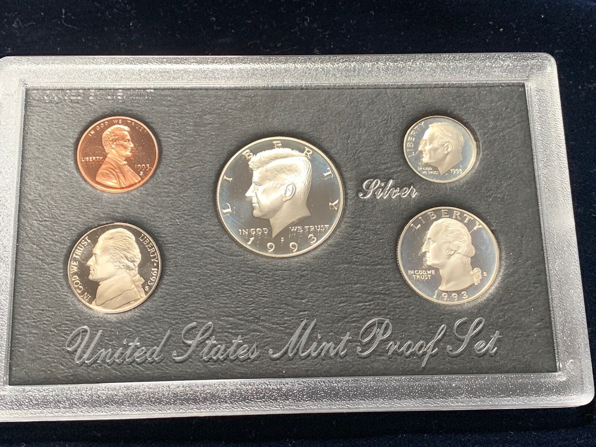 1993 US Mint Silver Proof Set 5 Piece Silver Set | eBay