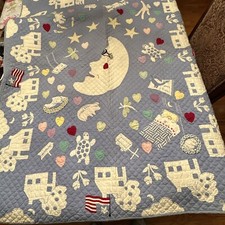 Judi Boisson Crib quilt Mr. Moon New 2001 In Cornflower 43  X 55  