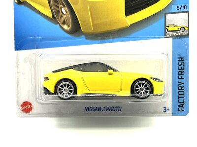 Hot Wheels Nissan Z Proto (yellow) Factory Fresh SUPER CUSTOM WHEEL SWAP by AEB