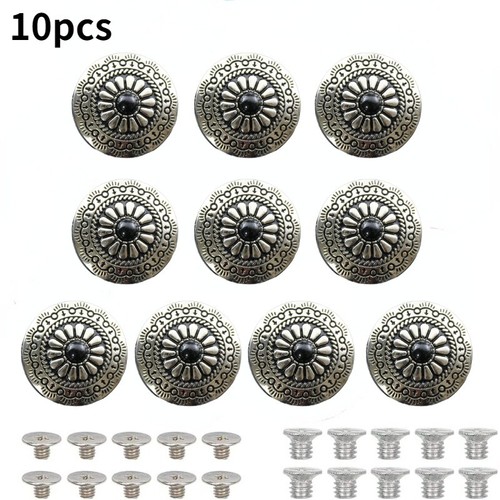 10 Pcs Screw Back Buttons Vintage Imitation Turquoise Replacement Buckle DIY - Picture 16 of 17