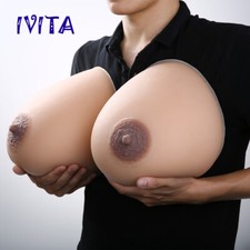 16XL Silicone Breast Forms TG Crossdresser Huge Teardrop Fake Boobs LL Cup