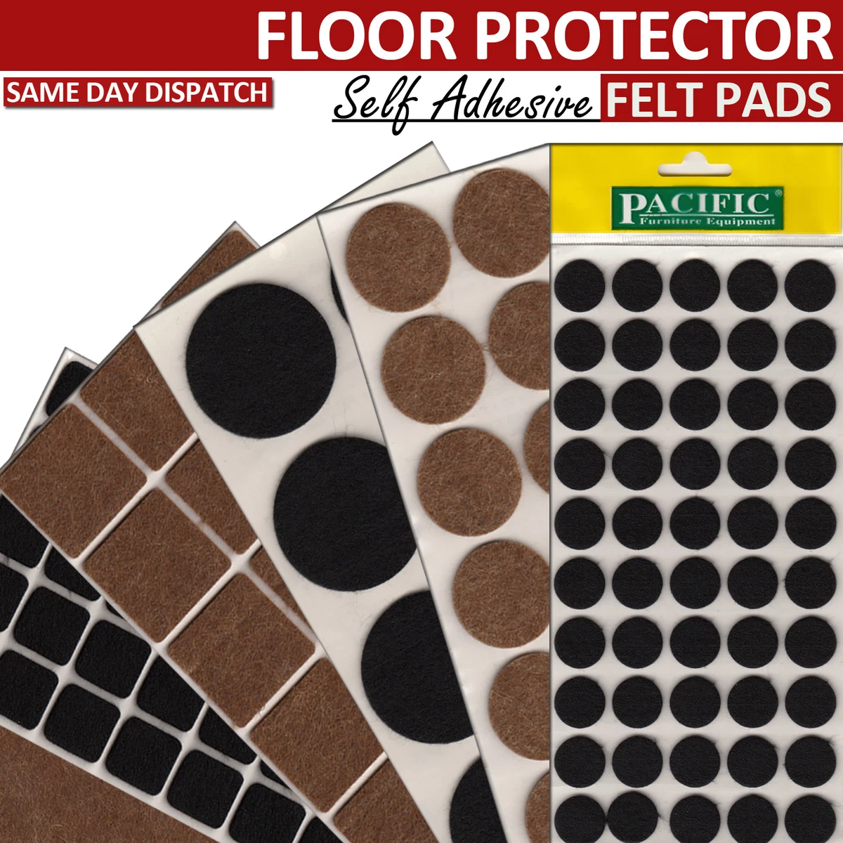 Felt Furniture Pads, Self-stick Round Felt Pads Floor Protector