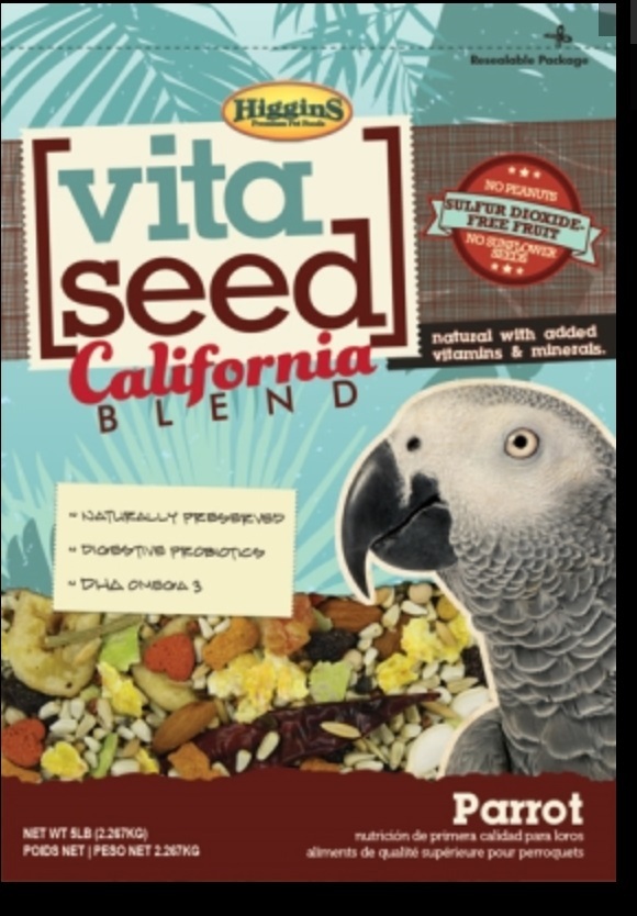 Higgins VITA CALIFORNIA BLEND PARROT food diet Macaw African Amazon 3x5 lb 15lb