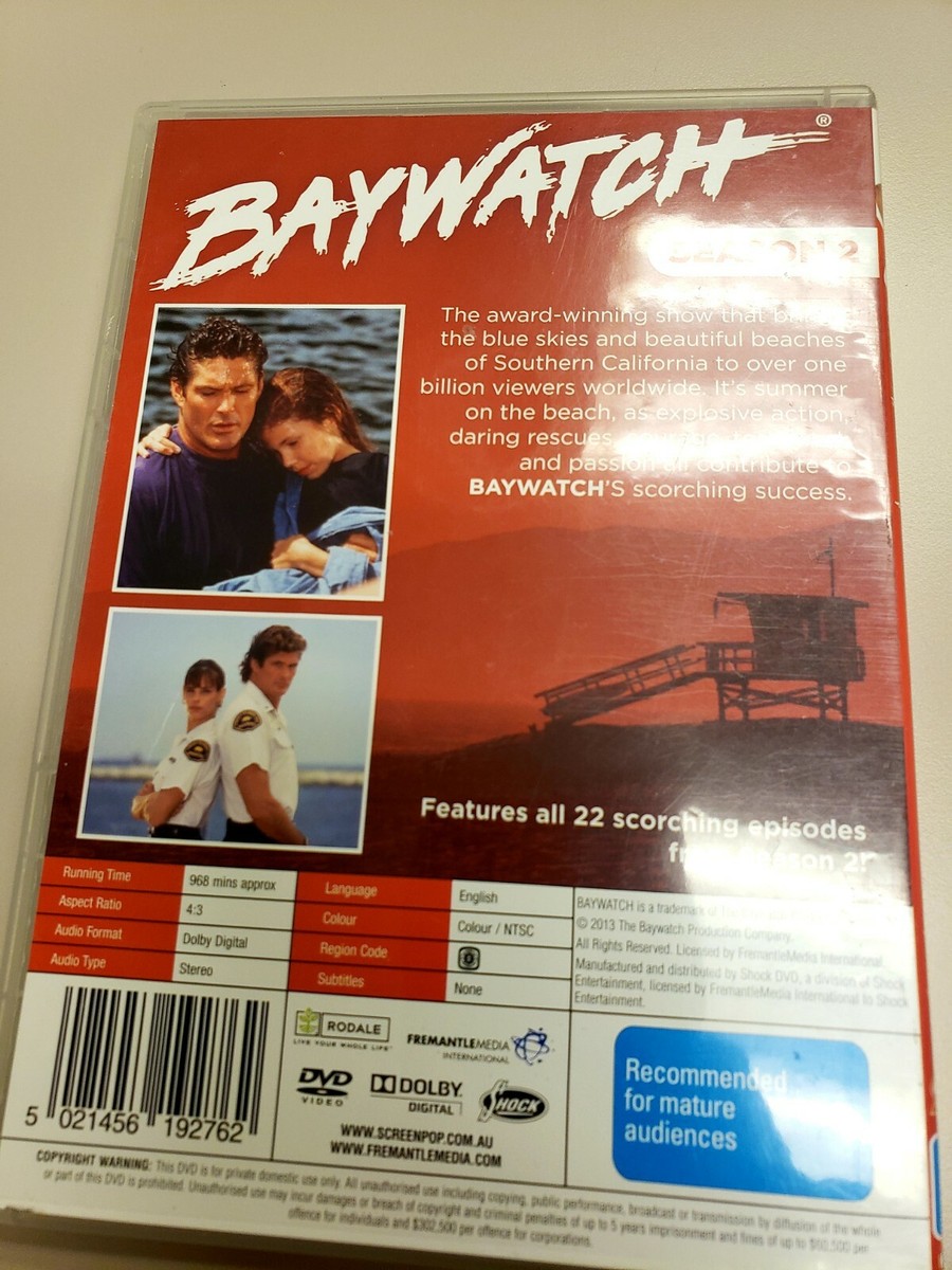 Lightly Pre Owned Baywatch Season 2 - 6 DVD Set - Free