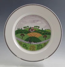 VILLEROY & BOCH DESIGN NAIF SALAD PLATE HUNTER AND DOG