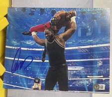 OMOS Signed Autograph 8x10 Photo WWE BAS BECKETT D2
