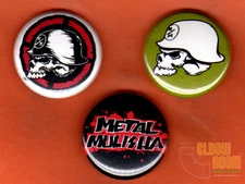 Set of three 1" Metal Mulisha pins buttons  motocross supercross freestyle