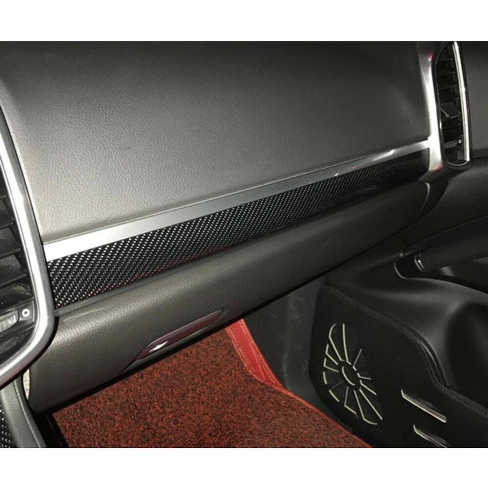 Calcomanía interior adhesiva de fibra de carbono brillante para Porsche Cayenne 2011-2017 Foto 4 de 4