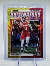 💥🔥2022-23 Donruss Optic Trae Young Elite Dominators/99 Red & Gold Wave #17💥