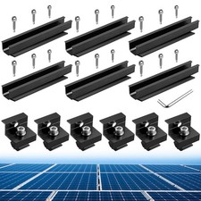 Anbte Solar Panel Roof Mounting Kit, 7.87" Aluminium Solar Rail Clamps So...