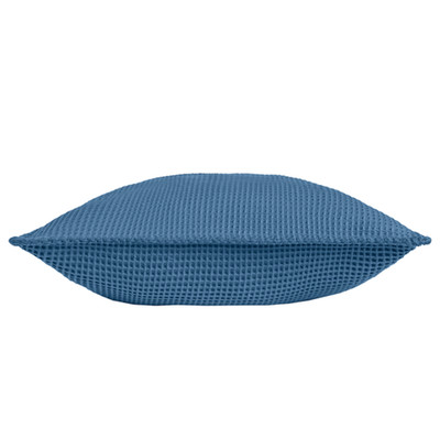Kissenbezug La Diva Maison - Waffelpique - Blau - 50 x 50 cm