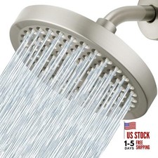 High Pressure Rain Shower Head - Luxury Modern Look - The Brushed Nickel