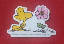 Charles M. Schulz Museum Exclusive WOODSTOCK w/ flower sticker (3 1/4 x 2 1/2)