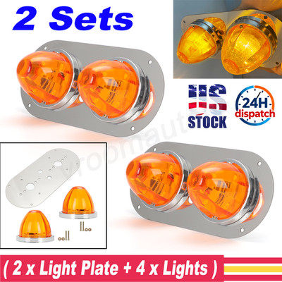 Interior Above Door Dome Light Watermelon Plate For Peterbilt 359/379/389 Truck
