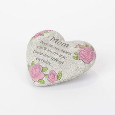 Heart Memorial Stone for Mom, 5.5 Inches, Garden Memorial