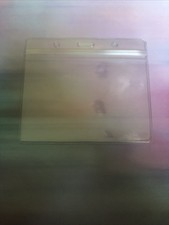 Horizontal Clear Vinyl Card Holder 3 3/4  x 4 1/2 Badge Holder for ID Cards