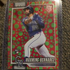 2026 TOPPS EASTER WARMING BERNABEL PINK/GREEN POLKA DOTS PARALLEL SP RC ROCKIES