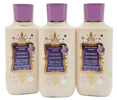 NEW Bath & Body Works Lot of 3 Bottles Moonlit Goddess Body Lotion Cream 8 oz