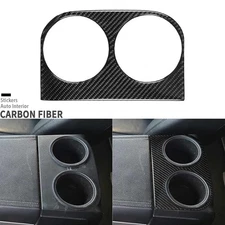 Real Carbon Fiber Interior Rear Water Cup Holder Cover For Ford Expedition 07-14