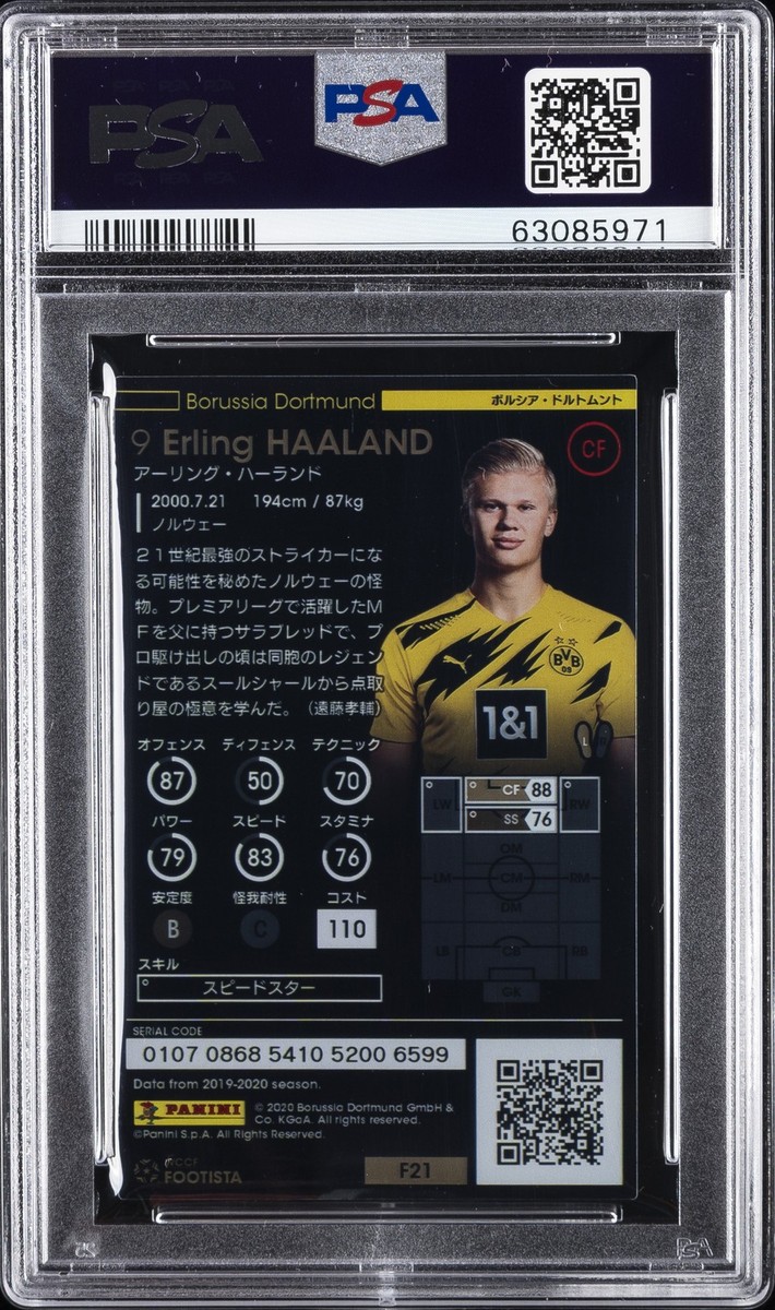 Footista F21-2 Haaland ハーランド PSA10 2020 PANINI WCCF FOOTISTA F21-2 ERLING HAALAND PSA 10 | eBay