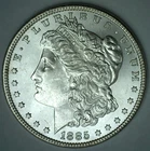 1885 Morgan BU Silver Dollar US $1 Coin Philadelphia Mint Uncirculated