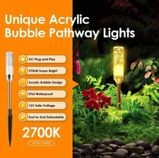 LED Pathway Lights Outdoor, 6 Pcs Path Lights 570 Lumens AC Plug 12V Low Voltage