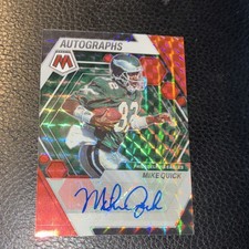 2023 Panini Mosaic Mike Quick Autographs Red Mosaic Prizm #AM-MQ Eagles NFL