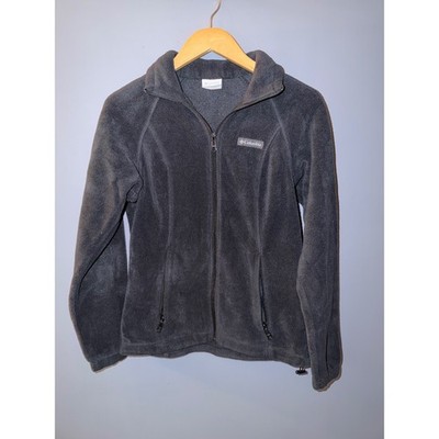 Columbia Benton Springs Full Zip Fleece Jacket Charcoal Grey Womens Small