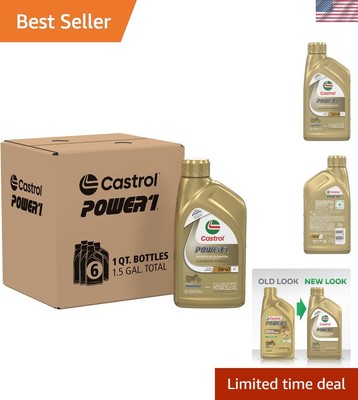 4-Stroke Full Synthetic Motorcycle Oil 1 Quart Pack of 6 for Engine Care