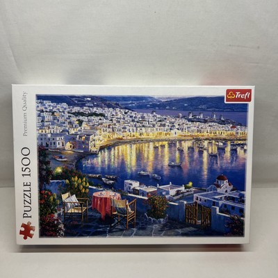 Rare Trefl Mykonos At Sunset 1500 Piece Jigsaw Puzzle Greek Islands Greece