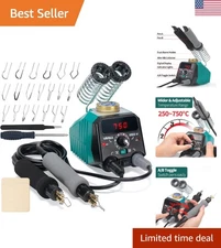 Preciva 935D Dual Pen Wood Burning Kit with Digital Display Wood Burning Tool wi