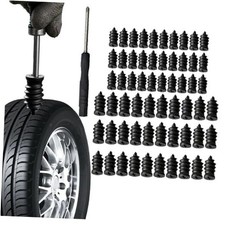 60PCS Tire Repair Rubber Nail Kit - Screw in Tire Plugs with Screwdriver,
