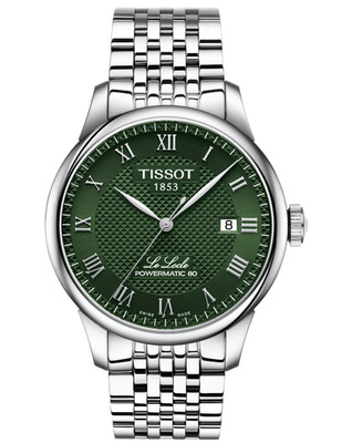 Unused TISSOT Le Locle T006.407.11.093.00 Green Auto Sapphire Men Watch in Box