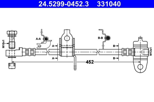 Bremsschlauch Vorderachse Rechts FüR Ford Transit Kasten Pritsche/Fahrgestell-image