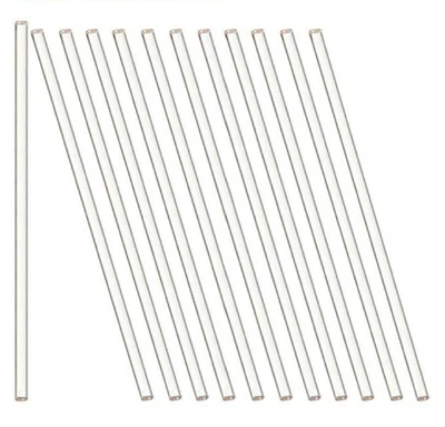 Pack of 12 Lab Glass Stirring Rod 8 Inch Length with Both Ends Round - Image 1 of 4