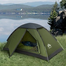 Single Person Tent Backpacking Lightweight Tents Hiking Sun Shelter Waterproof