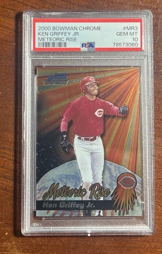 2000 Bowman Chrome Ken Griffey Jr.⭐️Meteoric☄️Rise🚨PSA 10🧨GEM MINT💎Rare⚾️