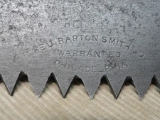 EARLY Bucksaw Blade Buck Bow Saw Bowsaw Blade BARTON SMITH & Co Phila