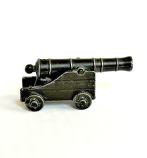 Vintage Penncraft Cast Iron Cannon Miniature, 3" Black Military Cannon PA USA