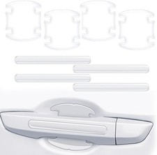 8Pcs 3D Transparent Car Door Handle Scratch Protector, Universal Bowl 8 pcs