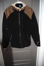 Kuhl Flannel Fleece Jacket Mens Large, Black, Full Zip,  #108846 EUC
