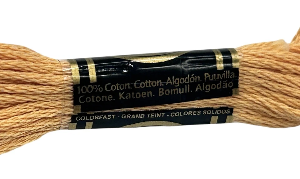 11 Skeins DMC Cotton Embroidery Floss Pale Golden Brown 3827 France 8.7y  NEW - Image 4 of 4